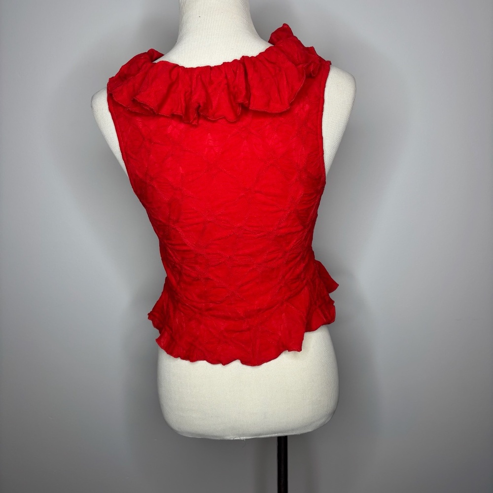 Miss Me - Red Ruffle Top - Picture 3 of 4